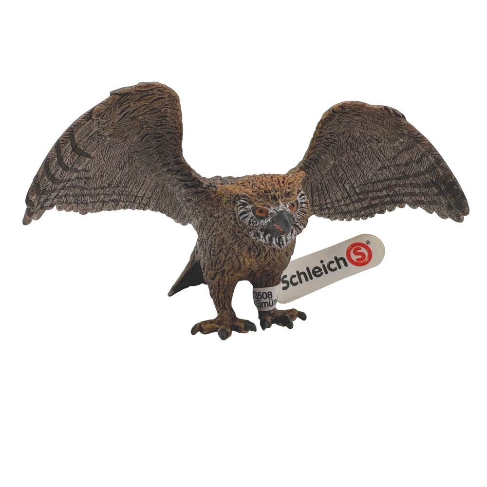 Schleich Eagle Owl Animal Figurine 14738 Realistic Wildlife Toy NWT Retired 2011